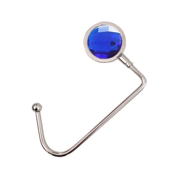None Handbags - Purse Hook Rhinestone In Sapphire Blue